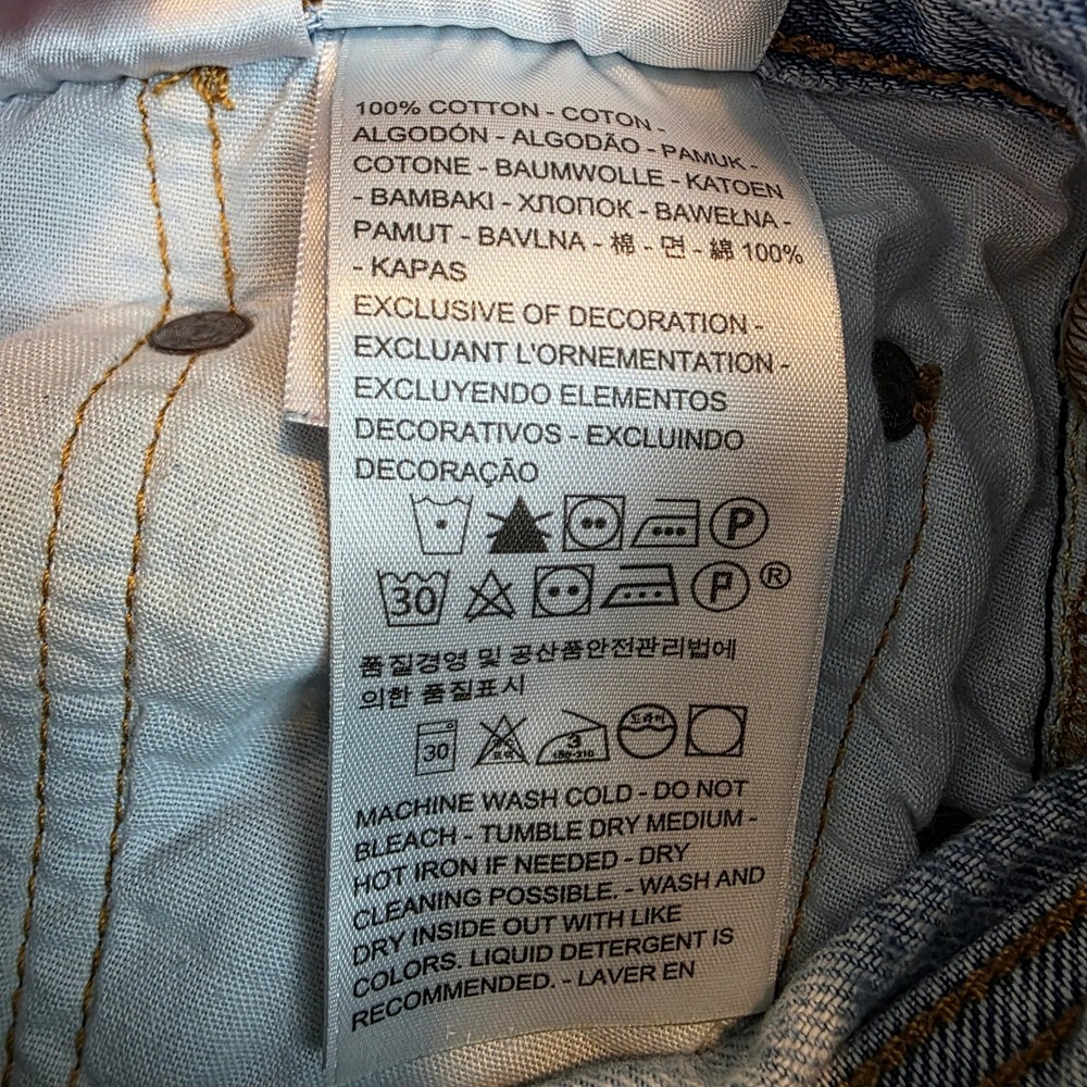 Levis Premium 501 Original Light Wash Denim Straight Leg Jeans Button Fly 26 - Picture 7 of 12